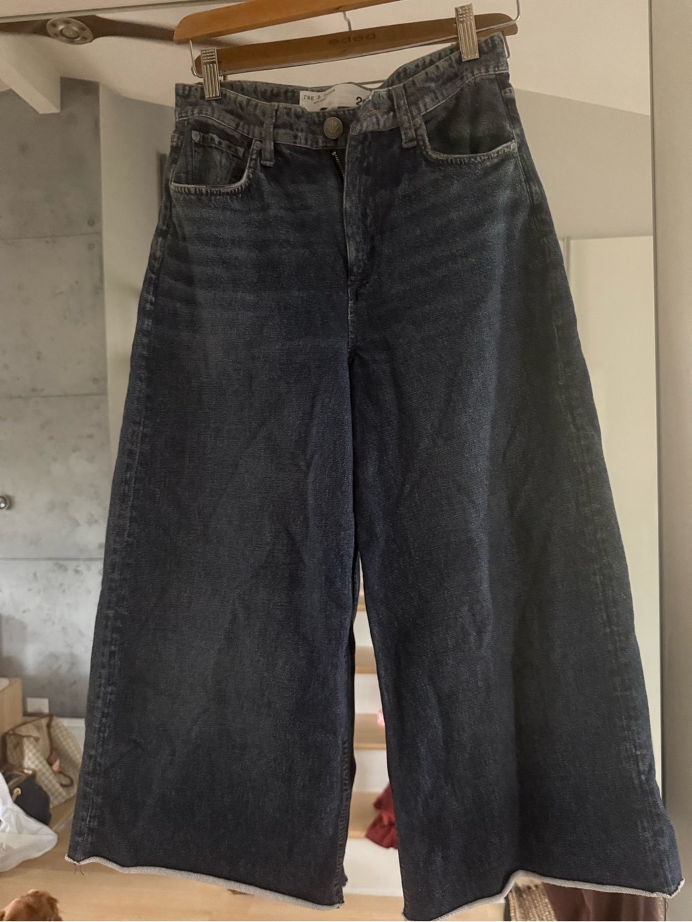 Rag & bone Miramar Andi cropped wide leg sweatpants jeans 26 - Picture 3 of 7